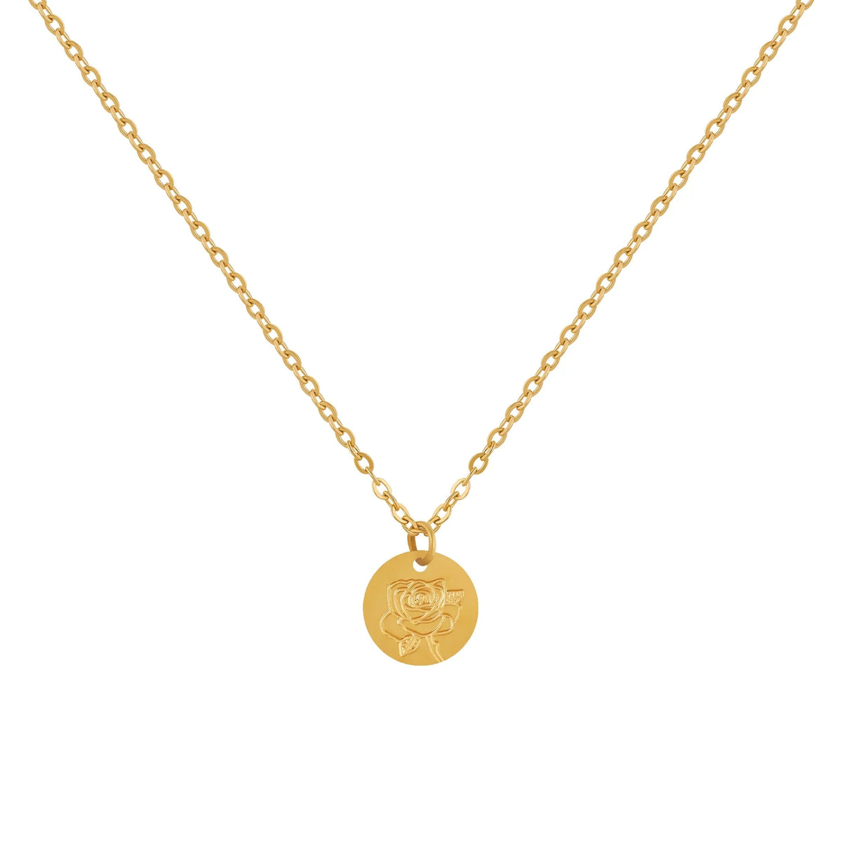 Birth Flower Pendant Necklace