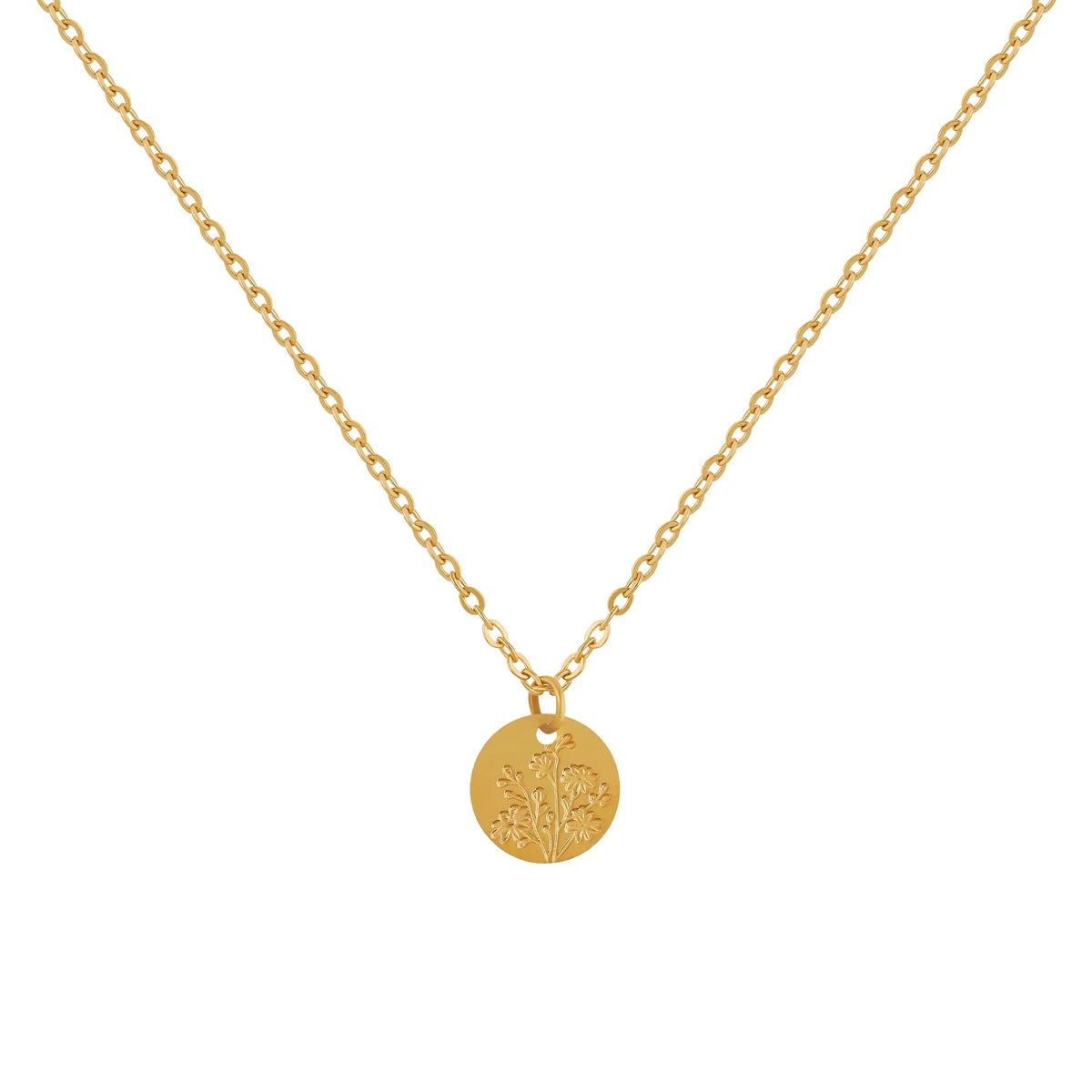 Birth Flower Pendant Necklace