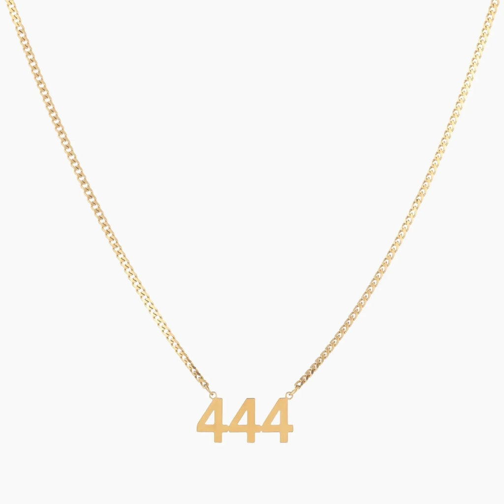 Angel Number Necklace w/ Cuban Chain