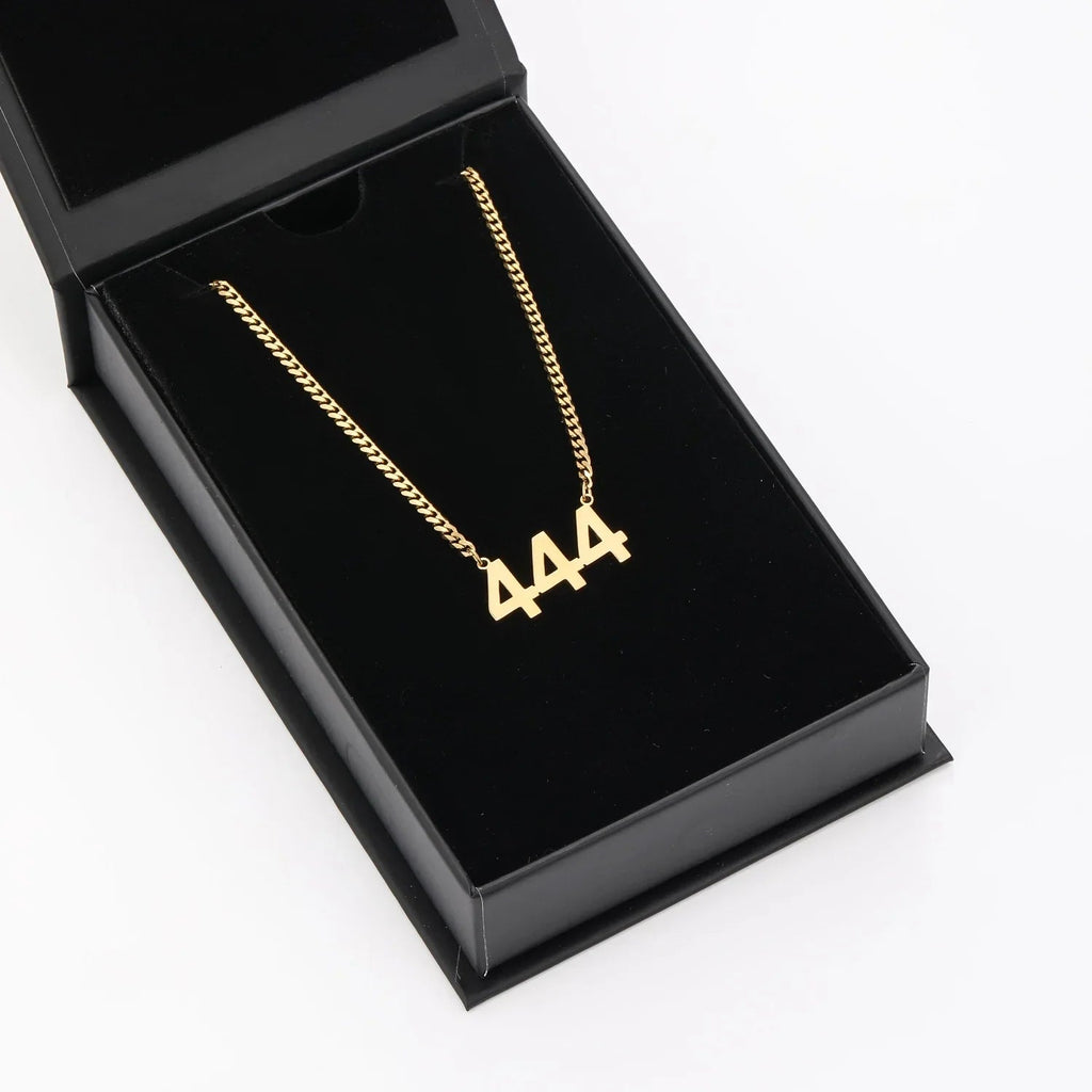 Angel Number Necklace w/ Cuban Chain