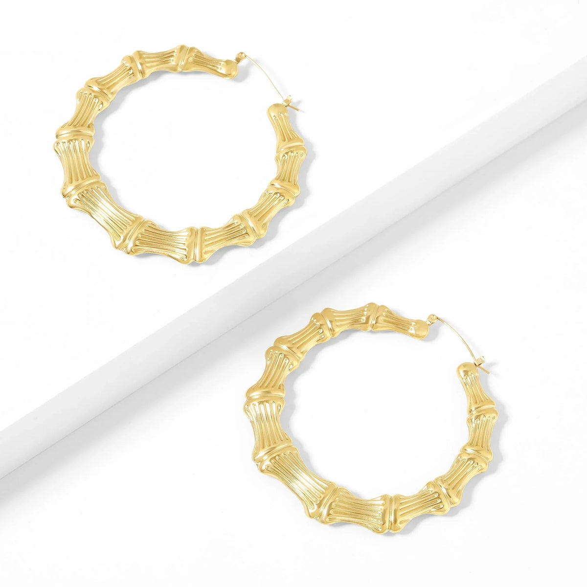Bamboo Hoop Earrings