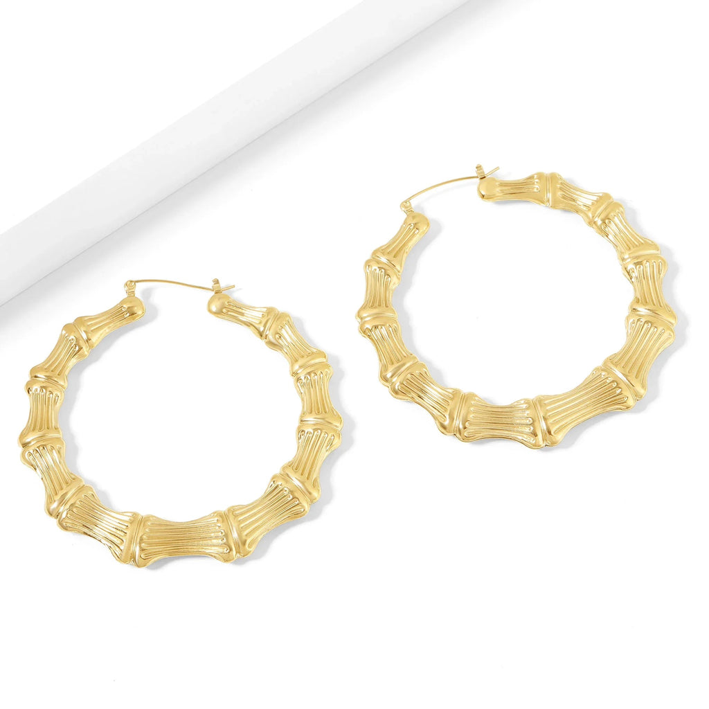 Bamboo Hoop Earrings