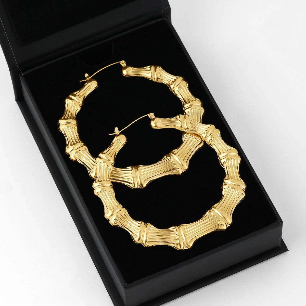 Bamboo Hoop Earrings
