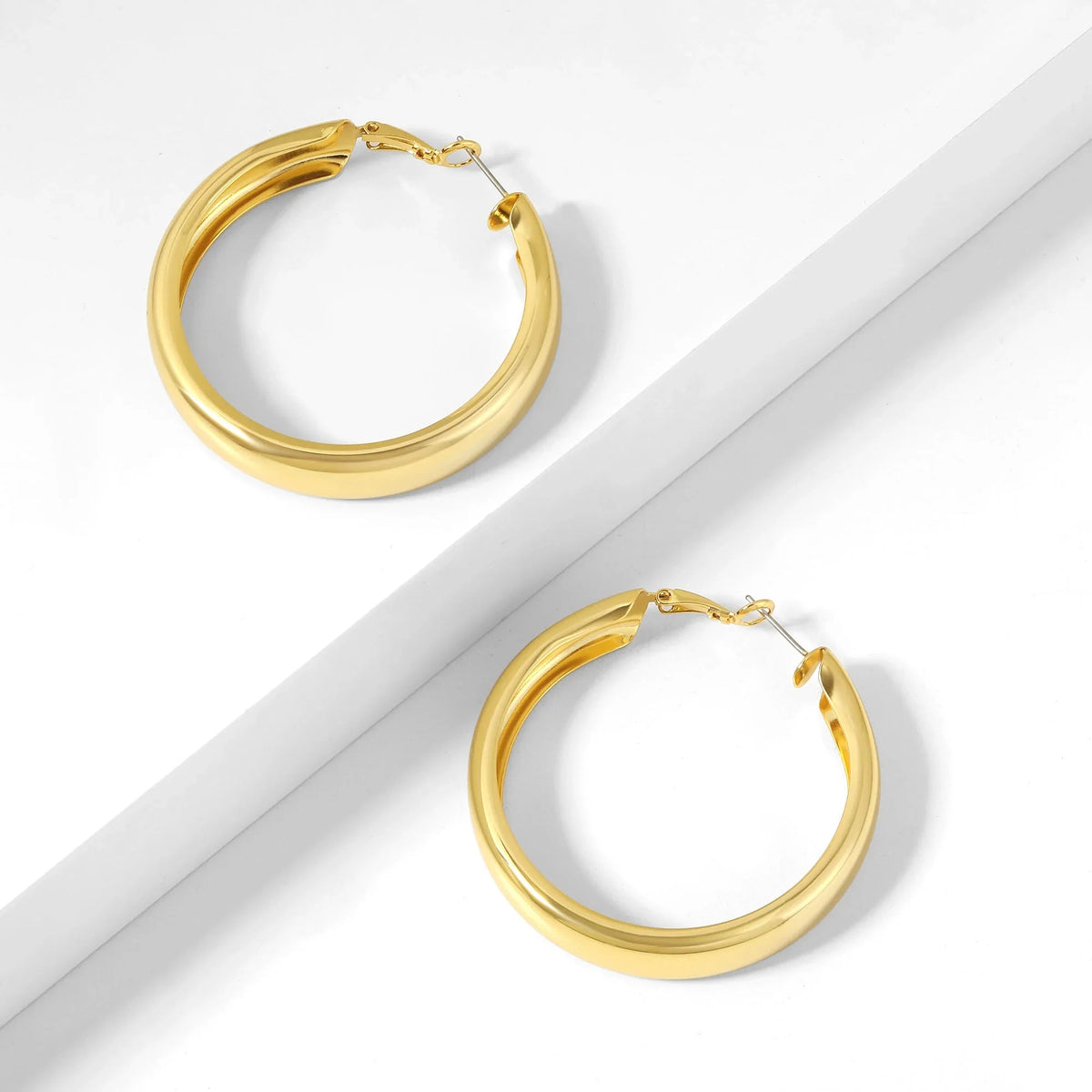 Chunky Hollow Hoop Earrings