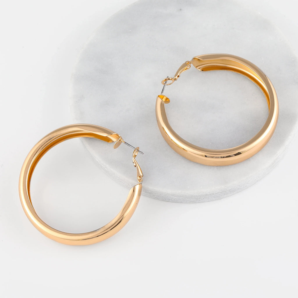 Chunky Hollow Hoop Earrings