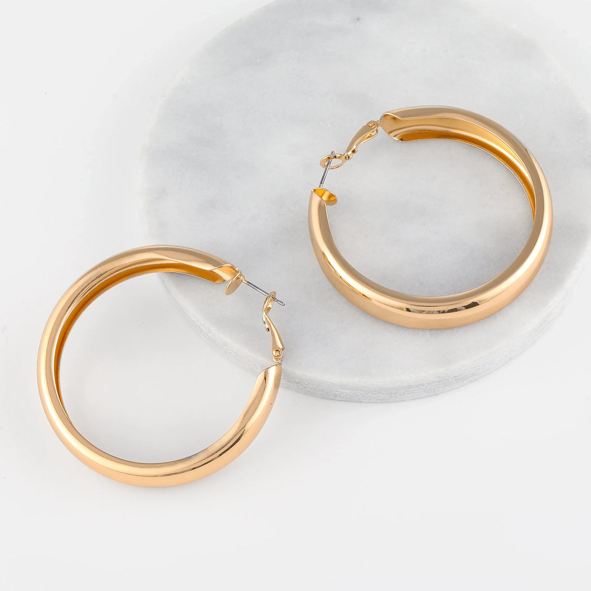 Chunky Hollow Hoop Earrings