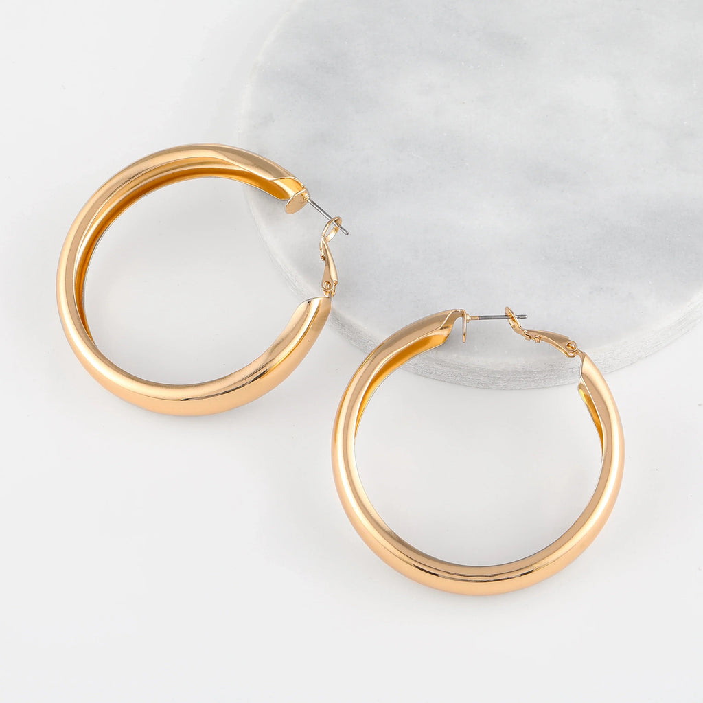 Chunky Hollow Hoop Earrings