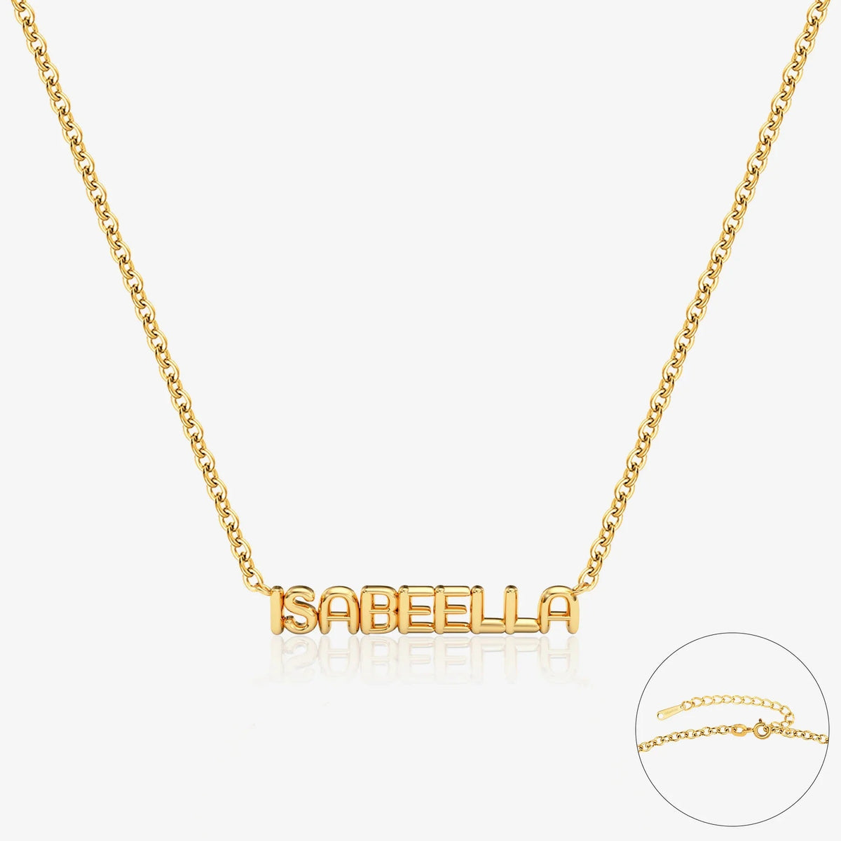 Bubble Letter Name Necklace