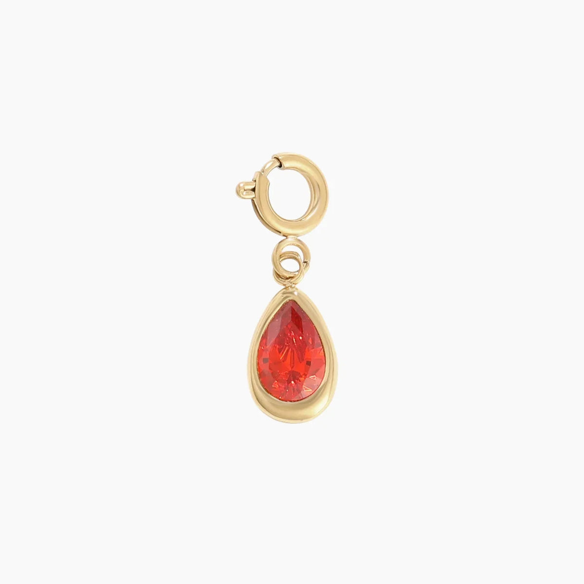 Birthstone Teardrop Charm