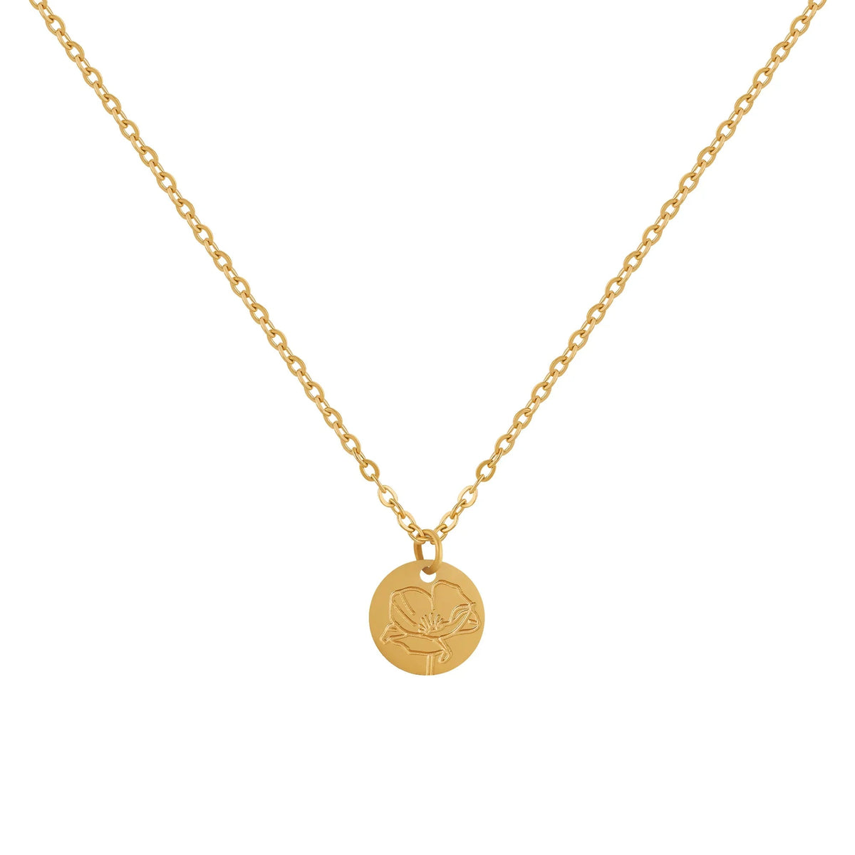 Birth Flower Pendant Necklace