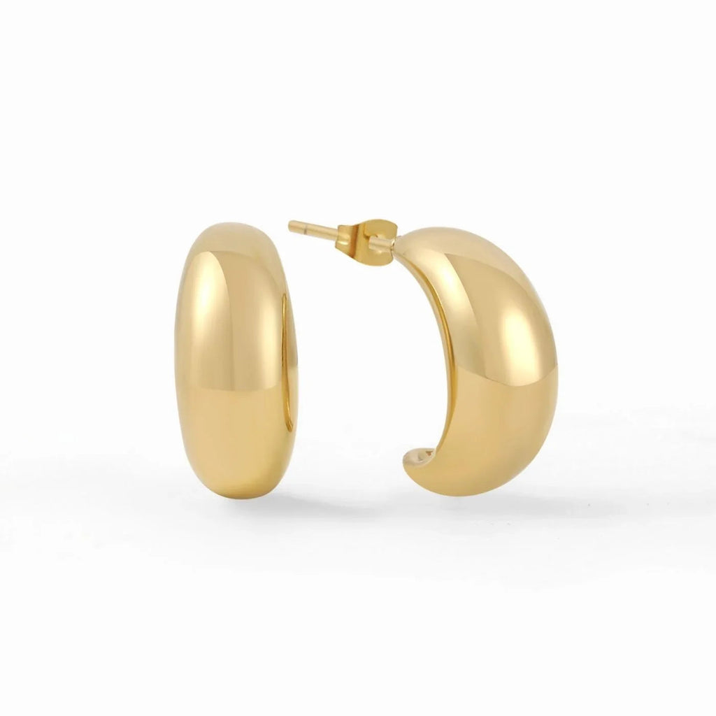 Bold Crescent Stud Earrings