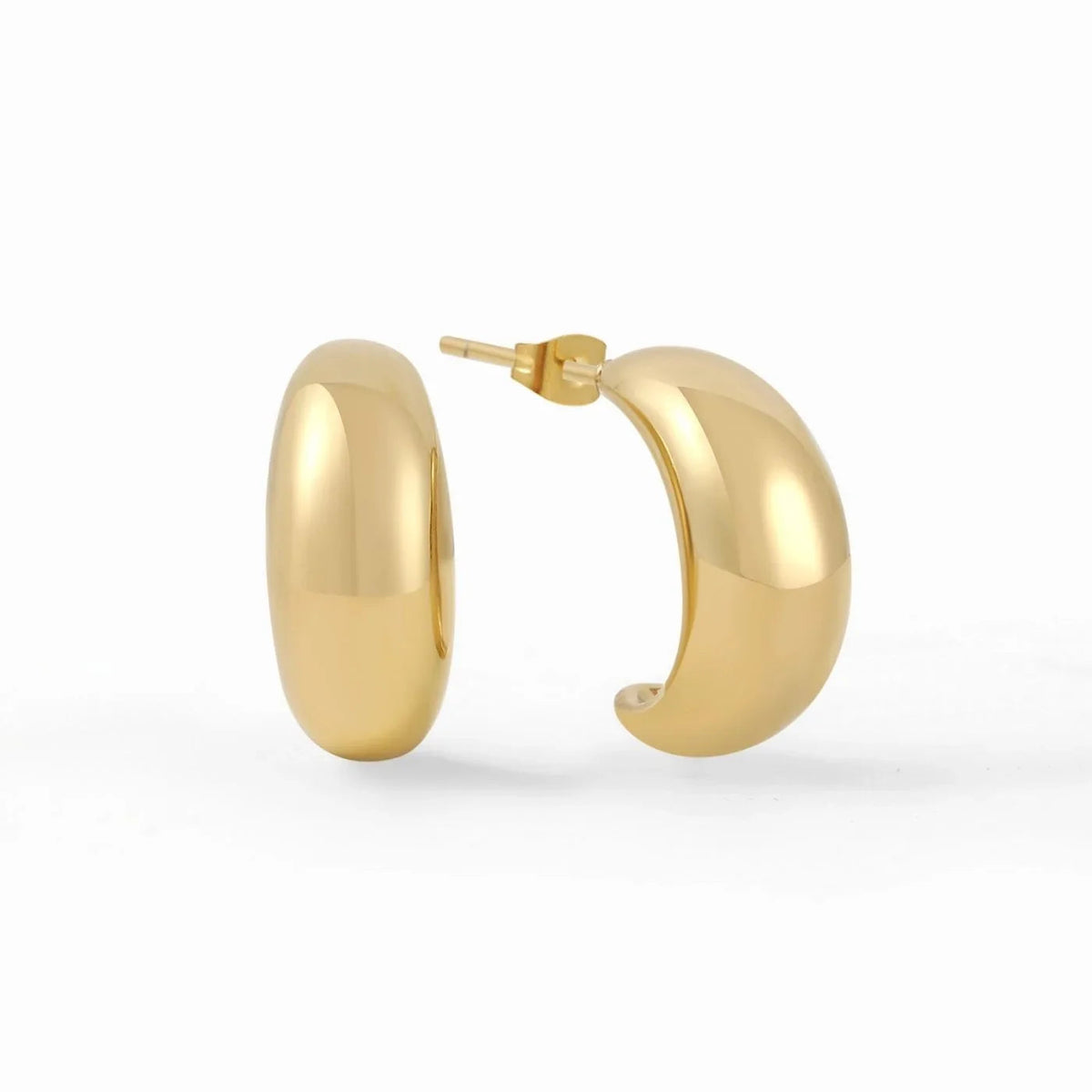 Bold Crescent Stud Earrings