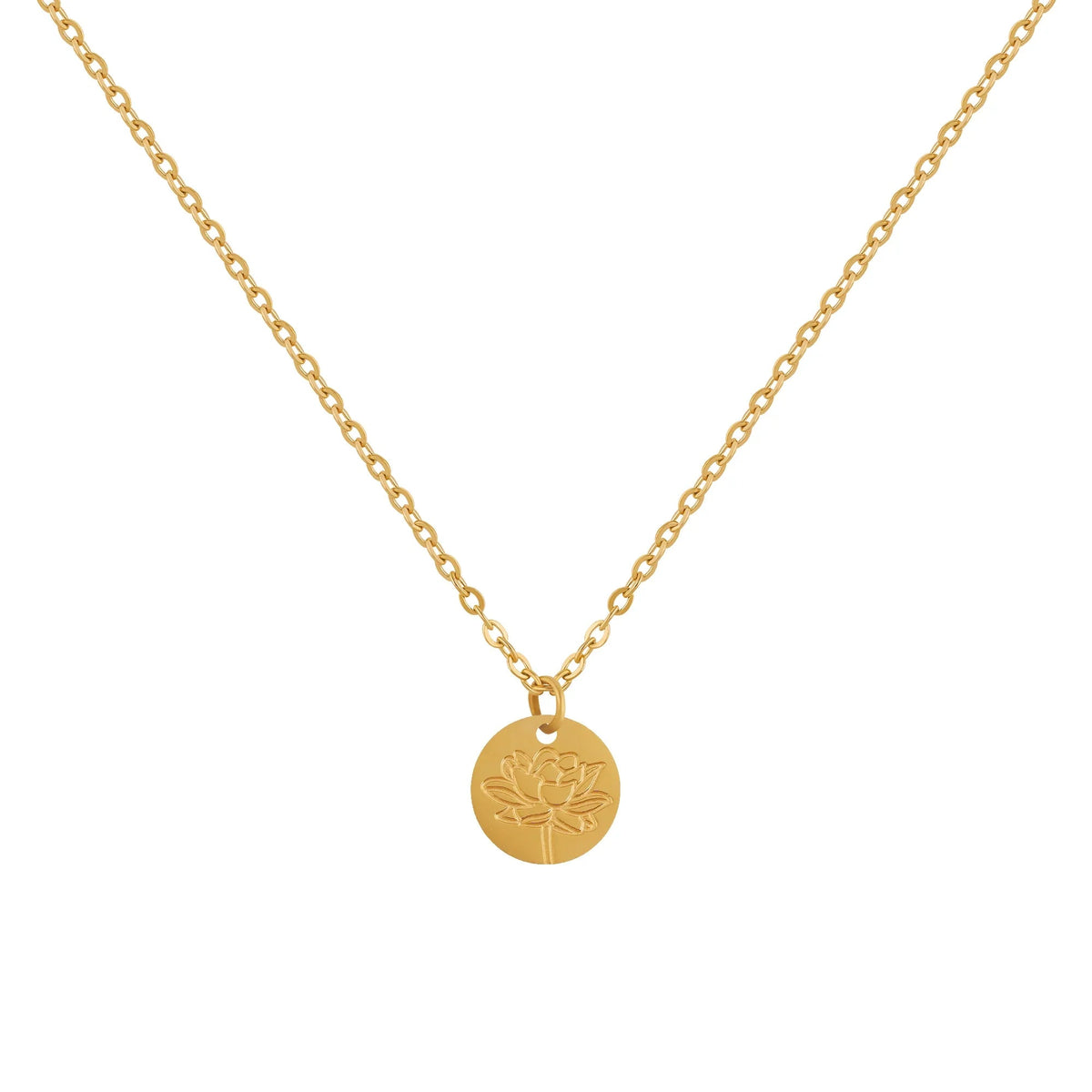 Birth Flower Pendant Necklace
