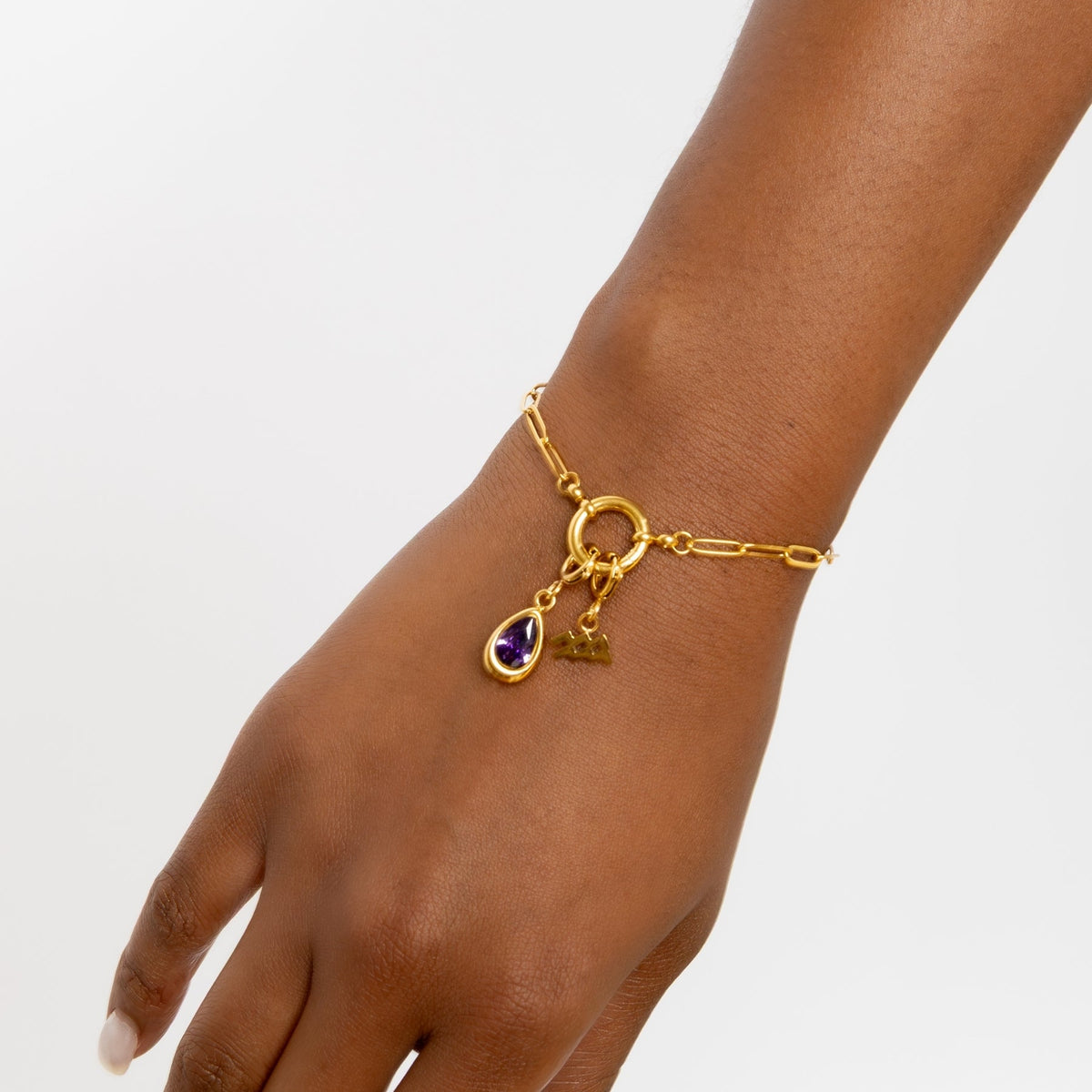 Birthstone Teardrop Charm