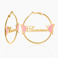 Butterfly Name Hoops