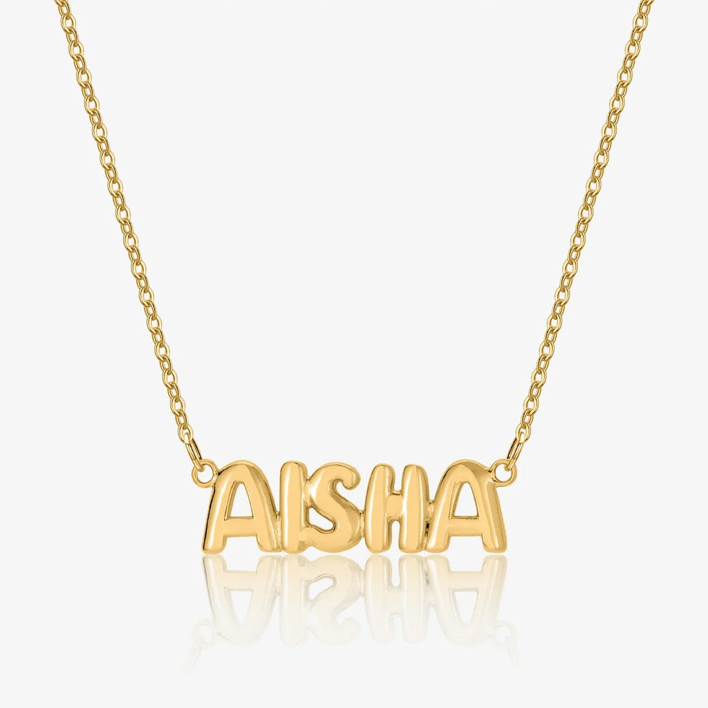 Bubble Letter Name Necklace