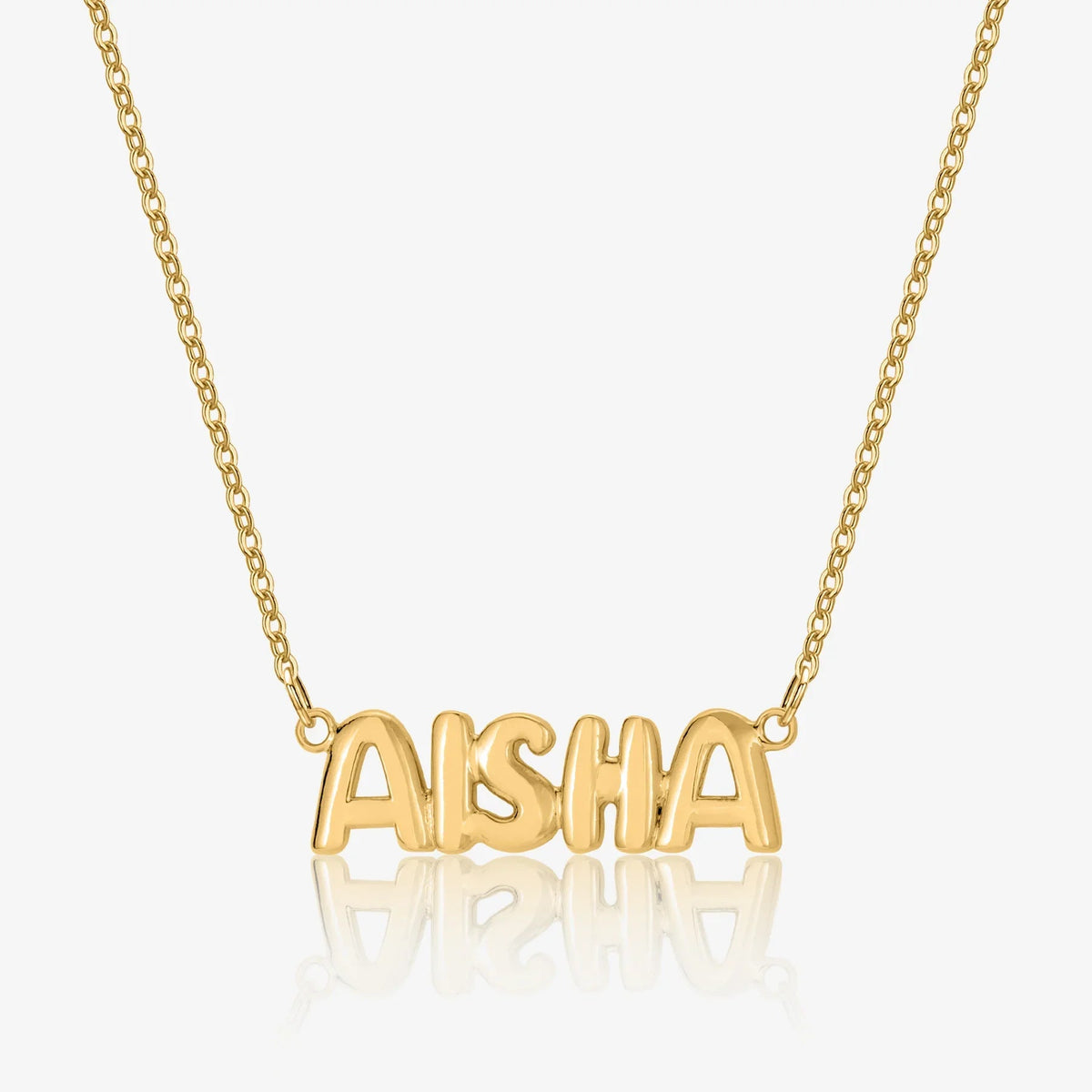 Bubble Letter Name Necklace