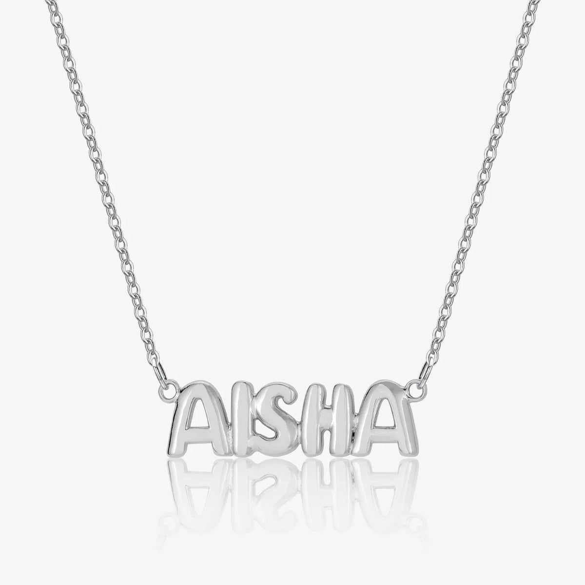 Bubble Letter Name Necklace