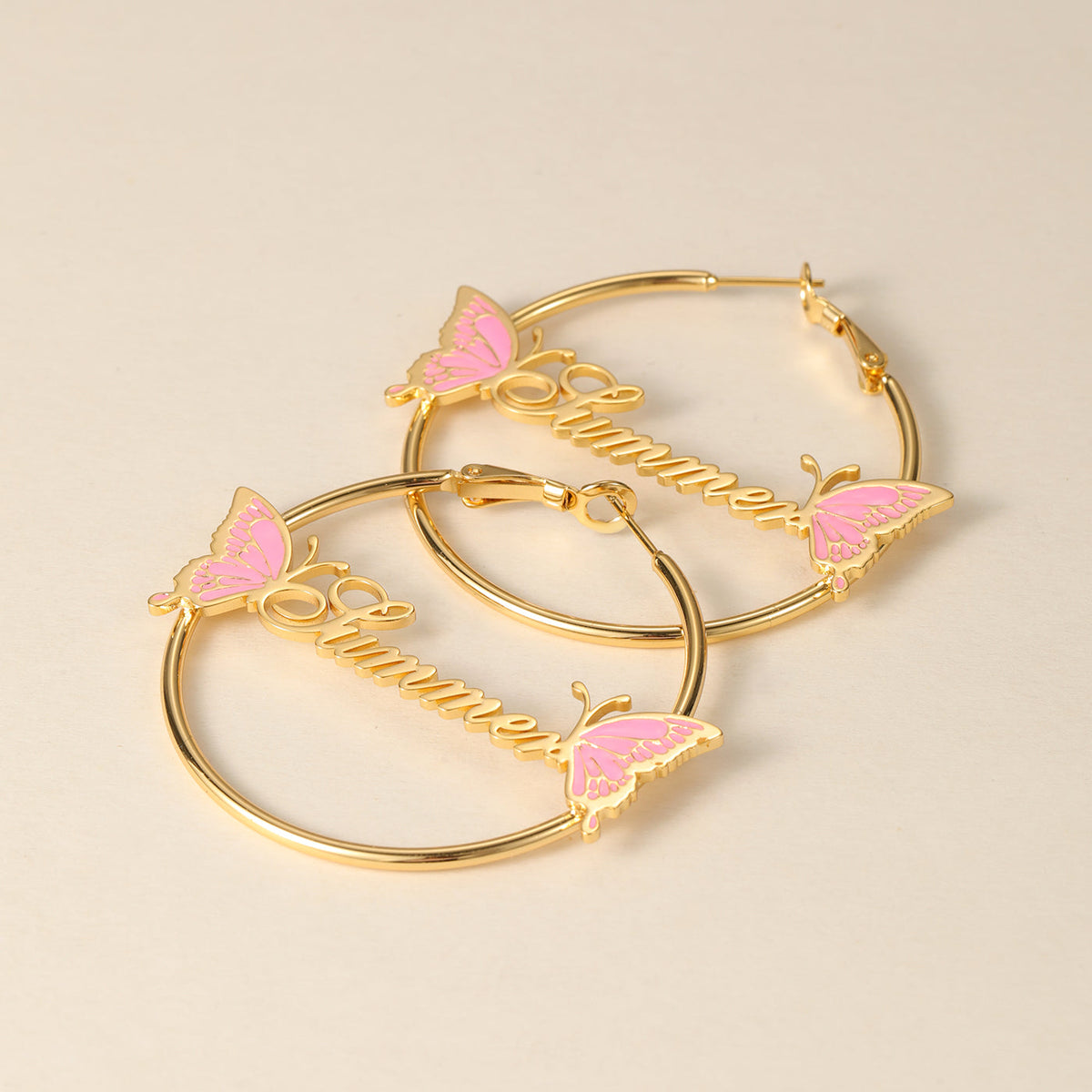Butterfly Name Hoops