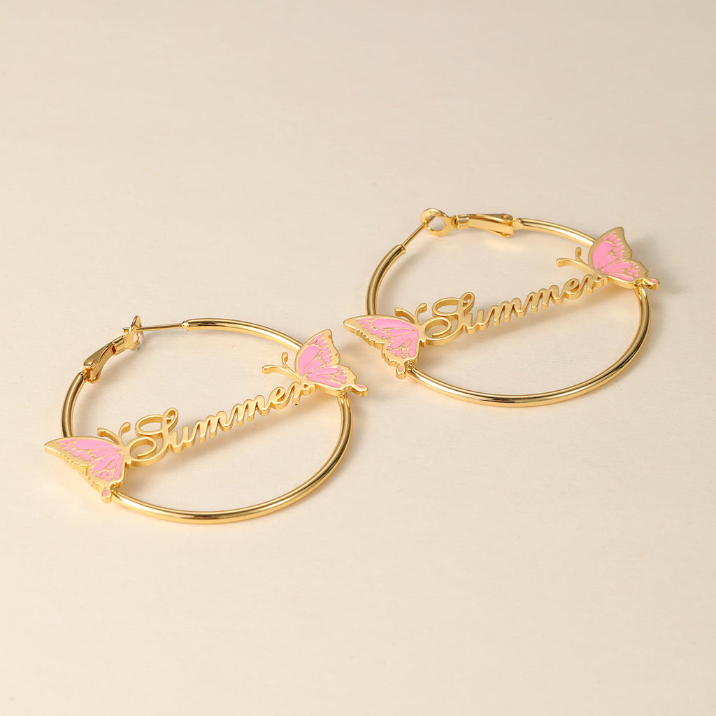 Butterfly Name Hoops