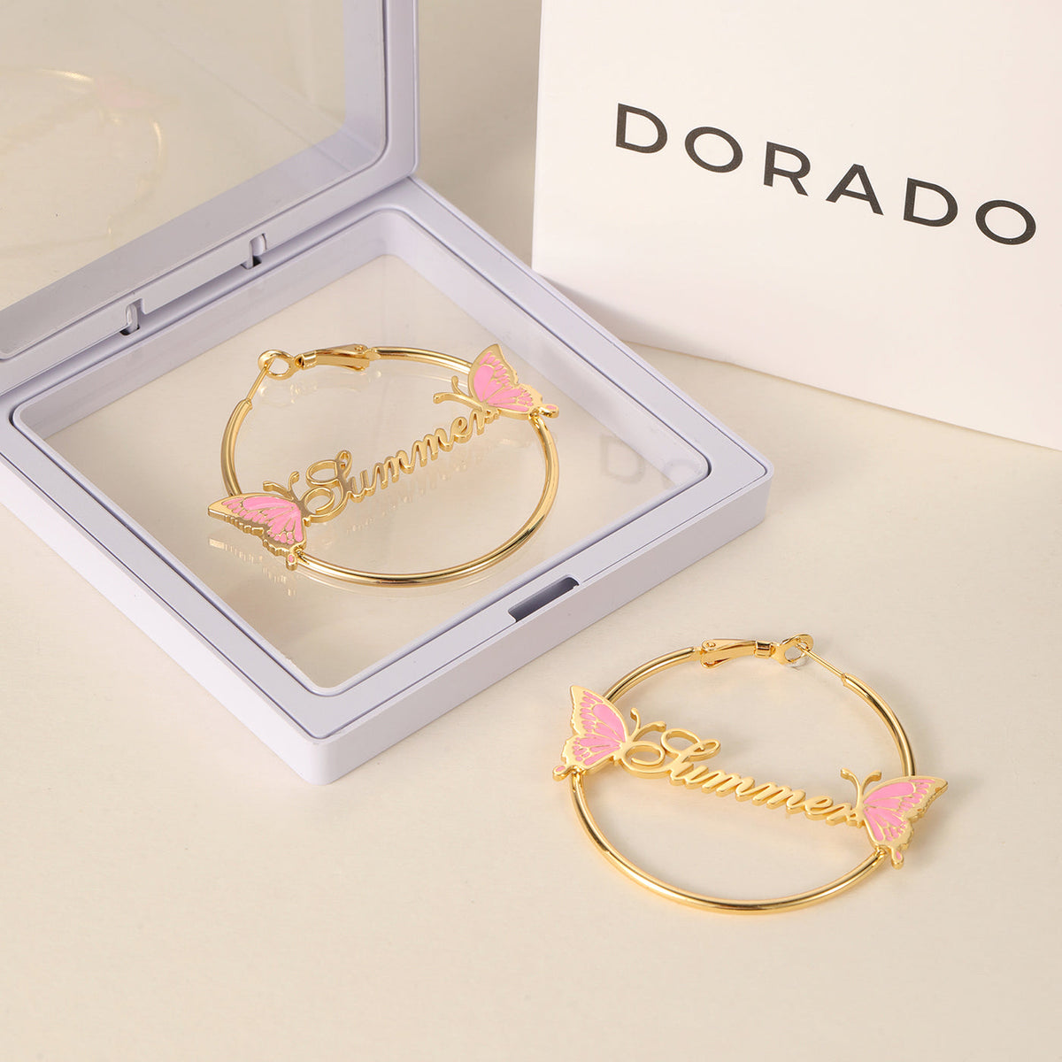 Butterfly Name Hoops