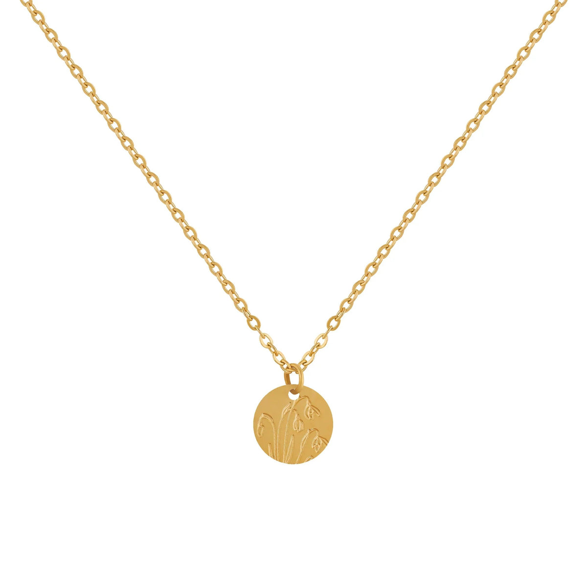 Birth Flower Pendant Necklace