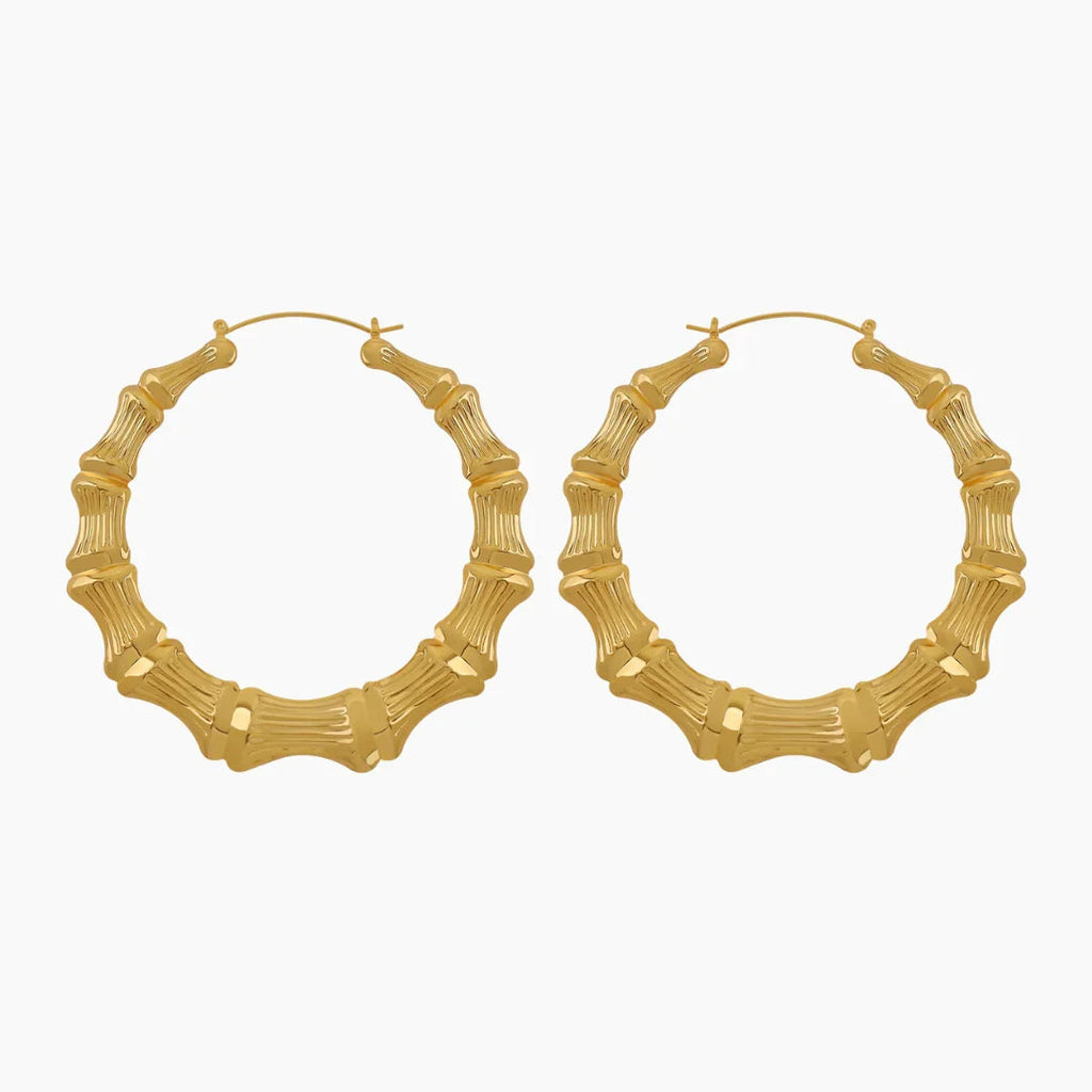 Bamboo Hoop Earrings