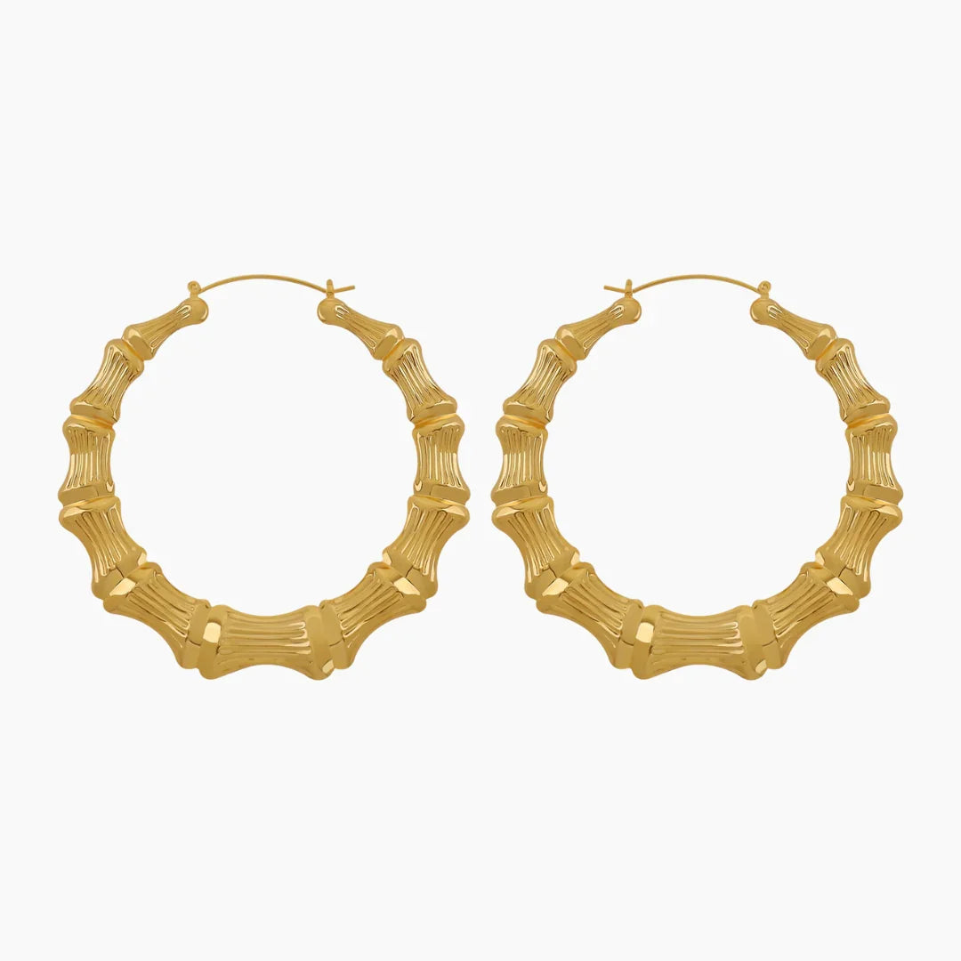 Bamboo Hoop Earrings