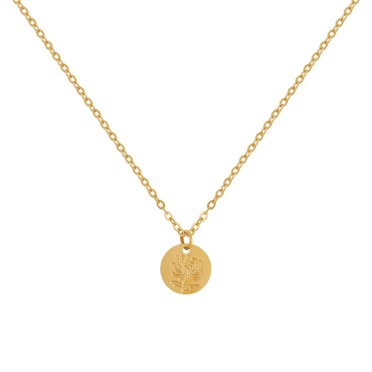 Birth Flower Pendant Necklace