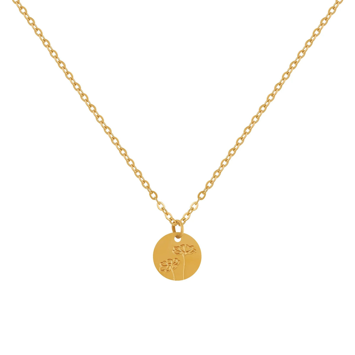 Birth Flower Pendant Necklace