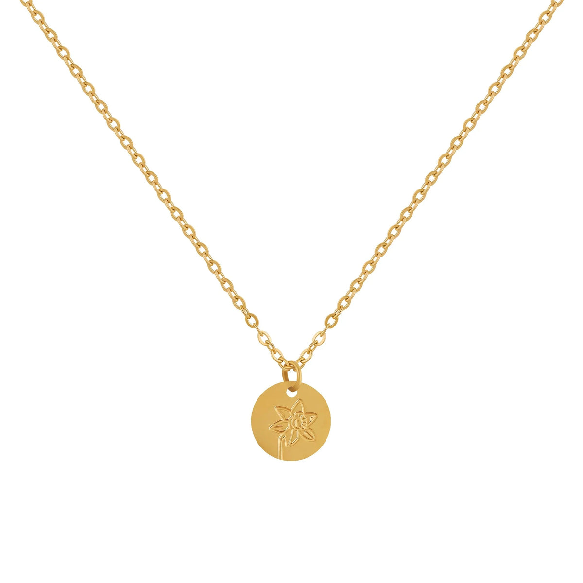 Birth Flower Pendant Necklace
