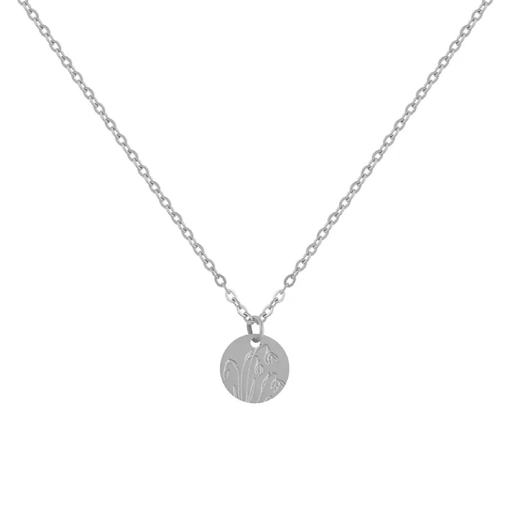 Birth Flower Pendant Necklace