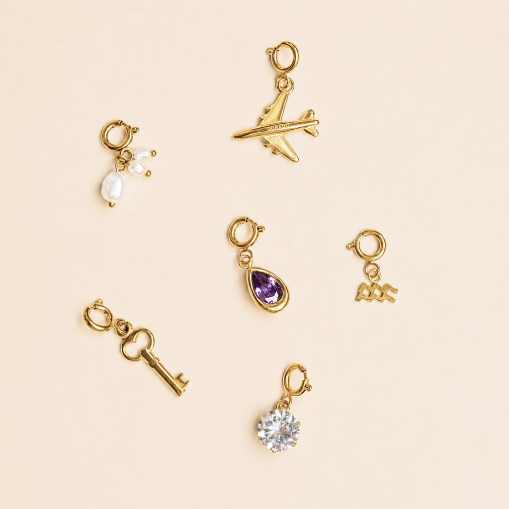 Birthstone Teardrop Charm