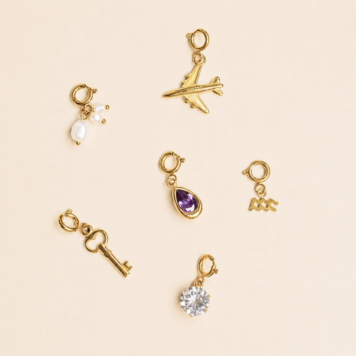 Birthstone Teardrop Charm