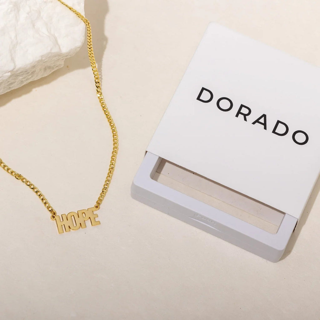 Block Name Necklace w/ Cuban Chain