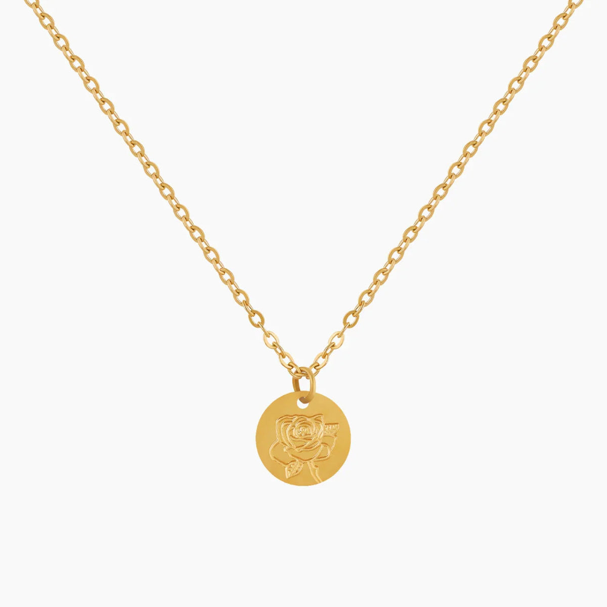 Birth Flower Pendant Necklace