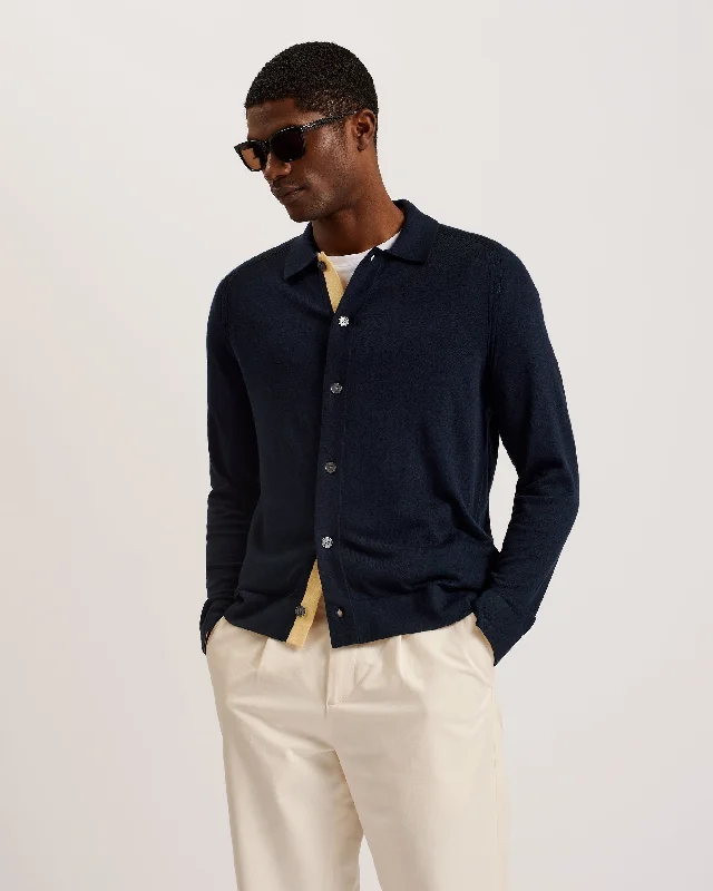 Big Savings Jeorg Ls Regular Button Through Shirt Navy