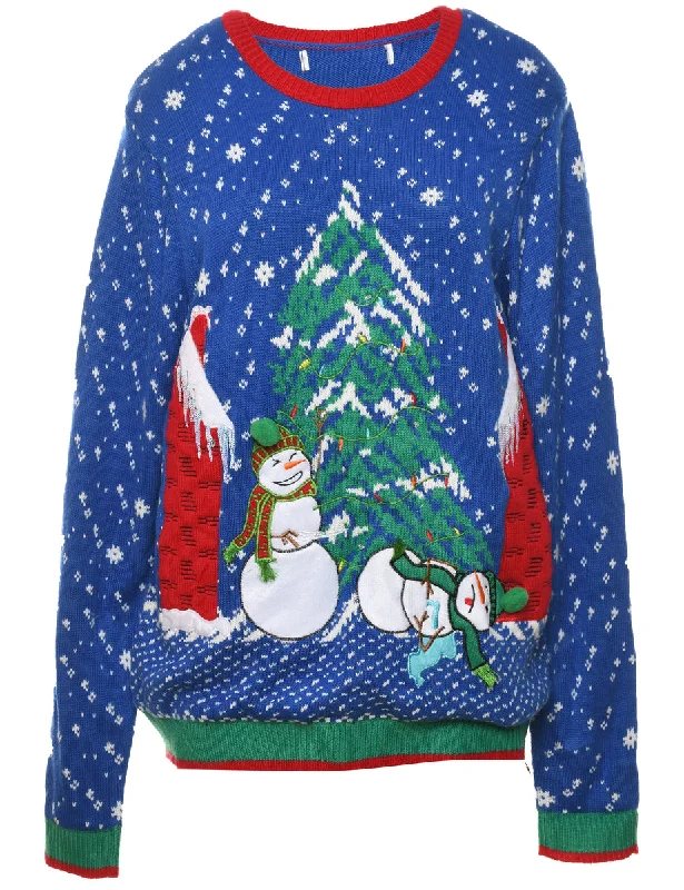 Mega Sale Snowman Christmas Jumper - L