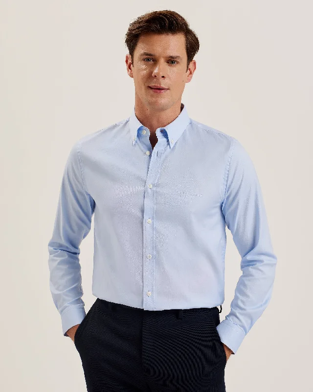 The Best Deal Allarde Ls Regular Branded Oxford Shirt Lt-Blue