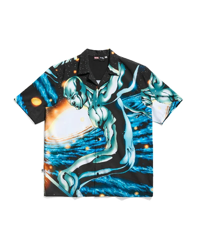 Weekend Deals That Thrill Silver Surfer Cosmic Button Up Shirt