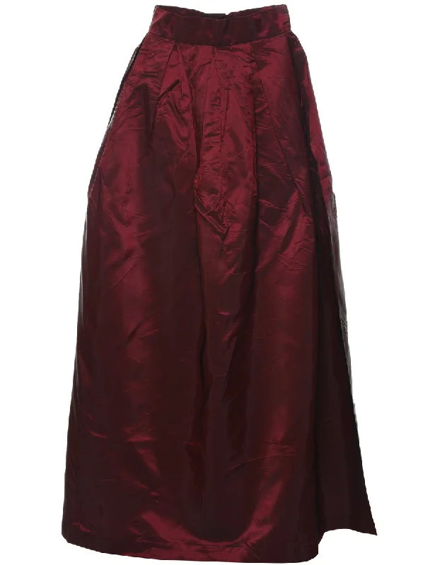 Weekend Price Cuts Galore Shiny Pleated Skirt - M