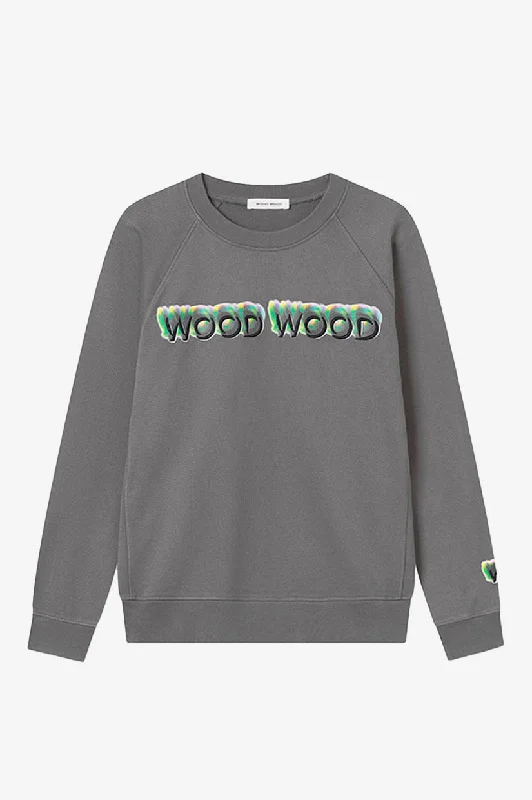 The Best Deal Wood Wood Hester Logo Sweat - Granite Grey