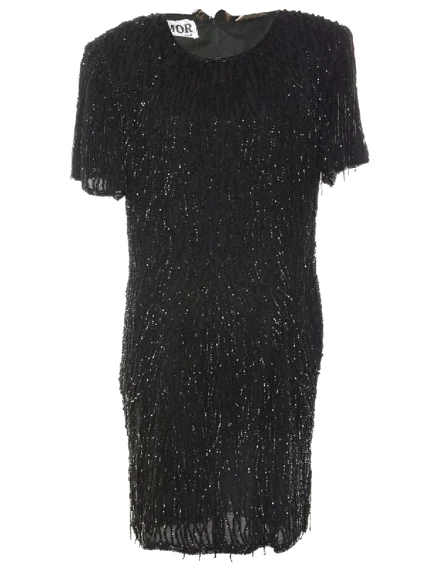 Exclusive Offer Silk Sequined Party Dress - M