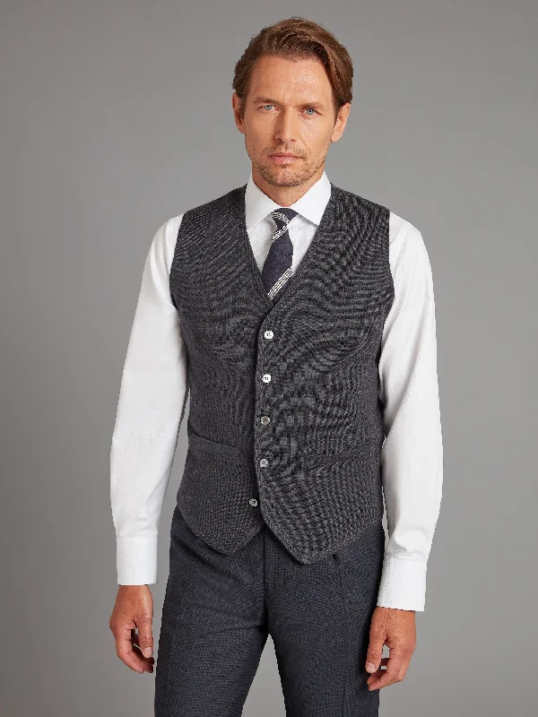 Weekend Savings Fiesta Fine Merino Wool Waistcoat - Derby Grey
