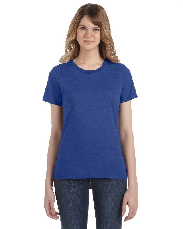 Weekend Bargains to Sizzle Anvil Ladies Fashion Fit T-Shirt | Heather Blue