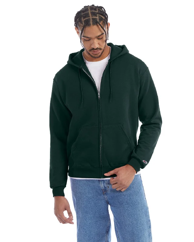 Weekend Bargains to Enjoy Champion EcoSmart Full-Zip Hoodie | Dark Green