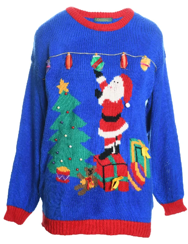 Super Discount Santa Claus Christmas Jumper - M