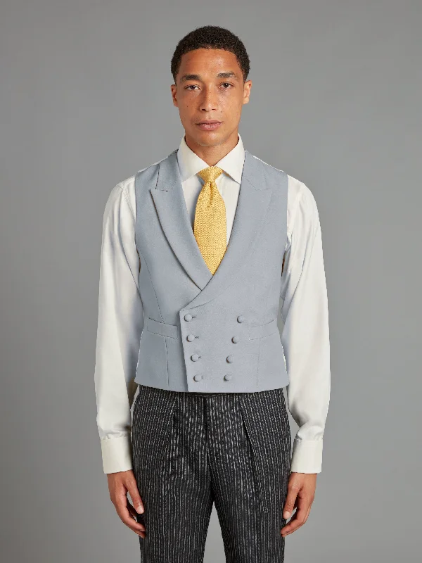 Daily Special Double Breasted Wool Waistcoat - Grey