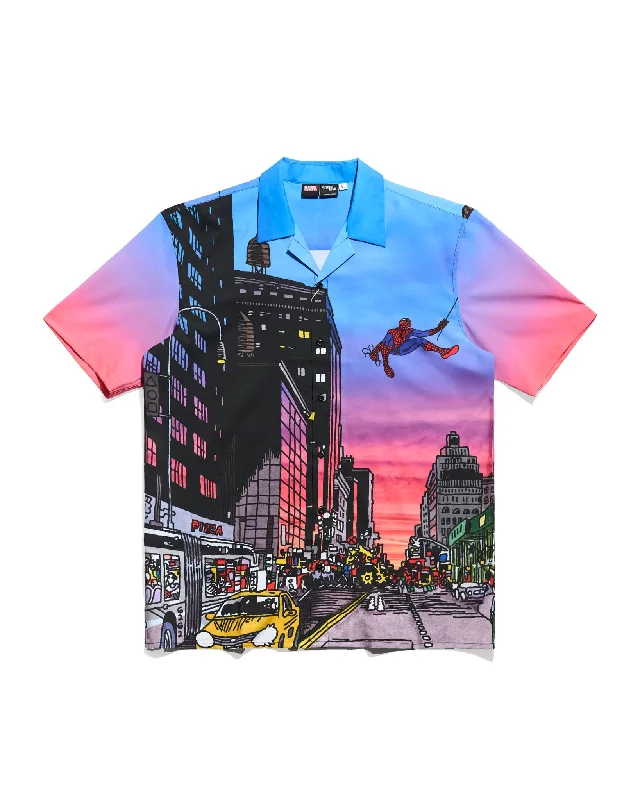 Weekend Offers That Sizzle Spider-Man Sunset Button Up Shirt