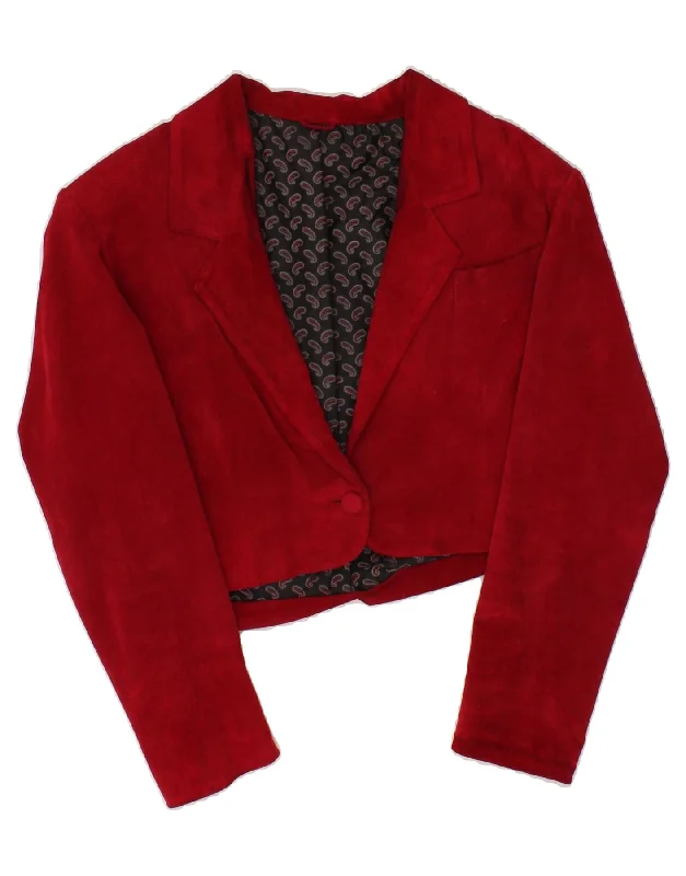 Weekend Deals That Amaze VINTAGE Womens 1 Button Blazer Jacket UK 12 Medium Red